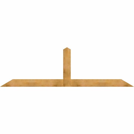 Ekena Millwork Portland Timber Gable Bracket, Western Red Cedar, 108"W x 31 1/2"H x 2"D x 6"F, 7/12 Pitch GBW108X31X0206POR00RWR
